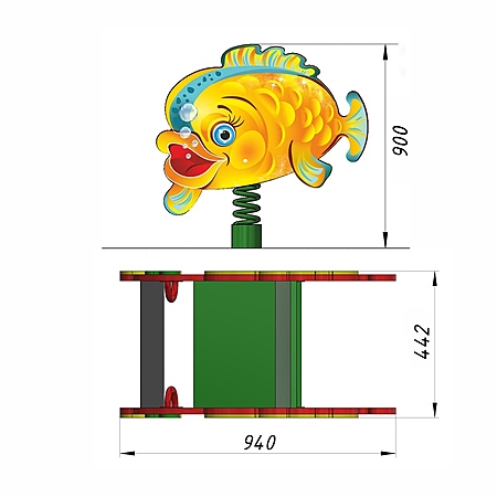 Качалка «Рыбка Флаундер» фото 2