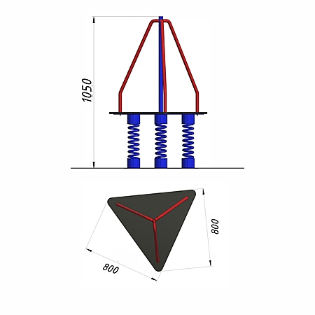 Качалка на 3-х пружинах фото 2