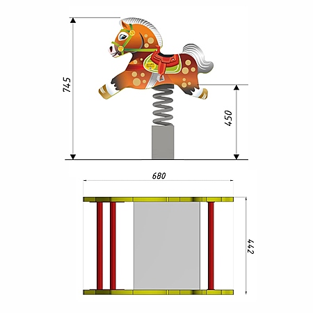 Качалка на пружине «Лошадка» фото 2