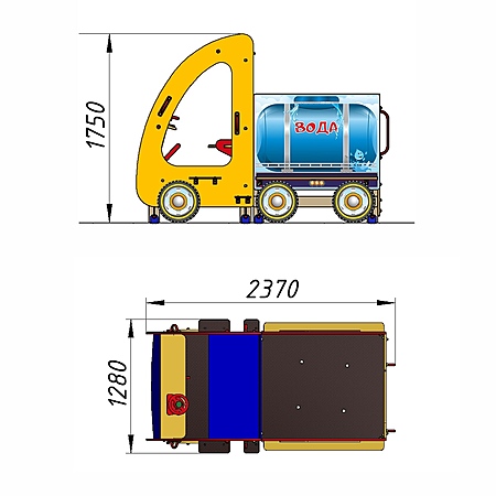 Машинка грузовичок без горки  фото 2