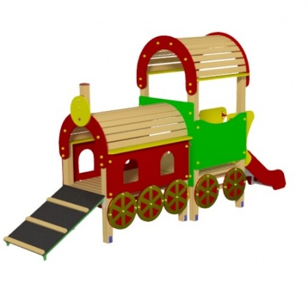 Паровозик с горкой и трапом  фото 2