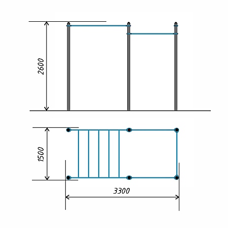 Рукоход с турниками тр.89 фото 2
