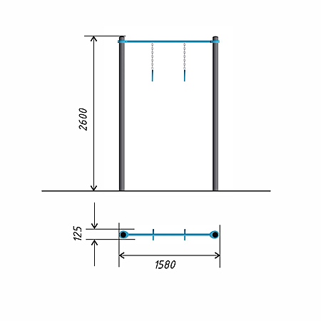 Турник с кольцами тр.89 фото 2