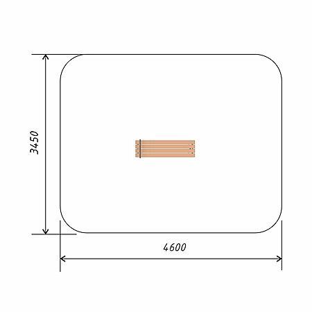 Лавка для отдыха и пресса, стойки тр.89 фото 3