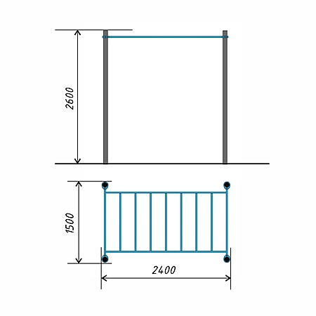 Рукоход классический одноуровневый тр.89 фото 2