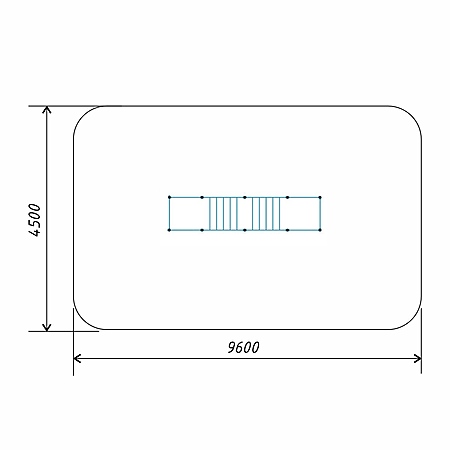 Рукоход классический двухуровневый из 6 турников тр.108 фото 3