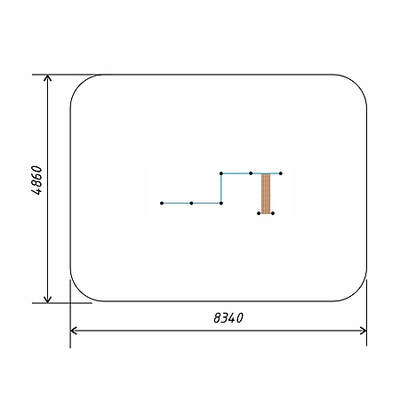 Каскад разноуровневых турников с лавкой для пресса тр.108 фото 3