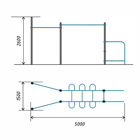 Два турника классического хвата, тр.108 фото 2
