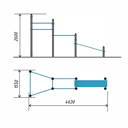 Два турника классического хвата, тр.108 фото 2