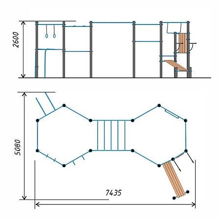 Спортивный комплекс воркаут тр.108 фото 2