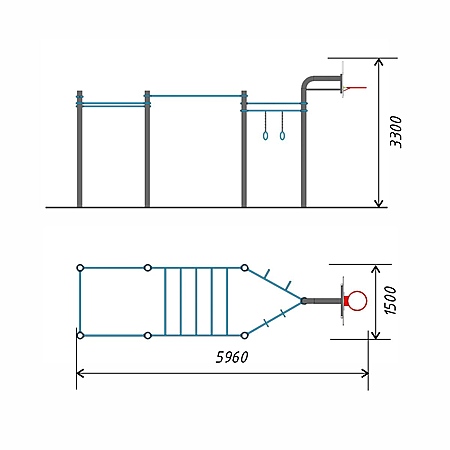 Спортивный комплекс воркаут, баскетбольная стойка, тр.108 фото 2