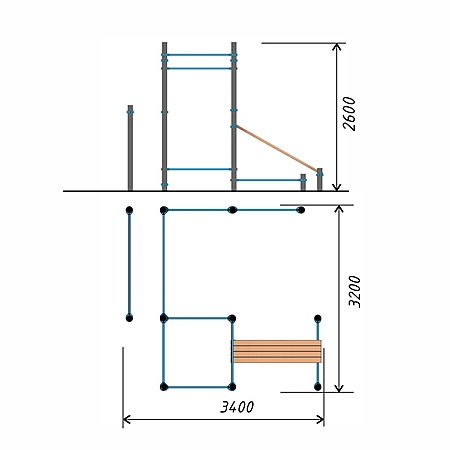 Спортивный комплекс воркаут, тр.108 фото 2