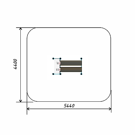 Скамья горизонтальная двойная с вертикальными упорами для ног и двумя измерительными линейками тр.ду.108 фото 3