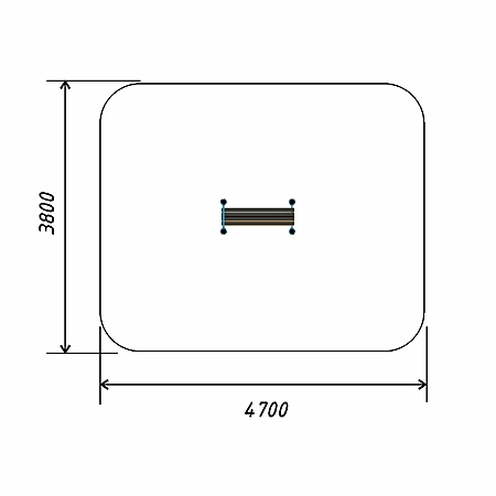 Горизонтальная гимнастическая скамья с фиксацией ступней (для выполнения испытания (теста) «Поднимание туловища из положения лежа на спине») тр.ду.108 фото 3