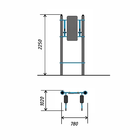 Комплекс для тренировки мышц верхнего плечевого пояса и мышц пресса тр.ду.108 фото 2