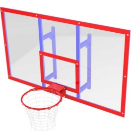Баскетбольный щит с креплением на стену (фанера ФСФ) без сетки 