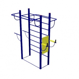 Комбинированная шведская стенка с турниками и брусьями 