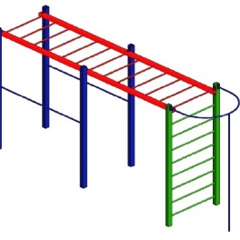 Рукоход с брусьями 