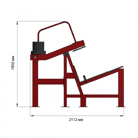 Тренажер уличный силовой «Жим ногами»  фото 2