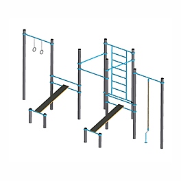 Спортивный комплекс воркаут (хомуты Тр.89мм)