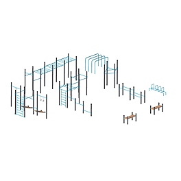 Спортивный комплекс воркаут (хомуты Тр.108мм)
