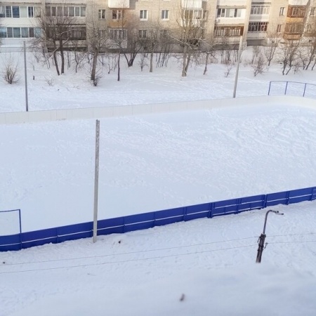 Хоккейная коробка (стеклопластик) 40х20 м фото 2