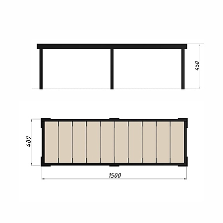 Скамья уличная из ДПК  фото 2