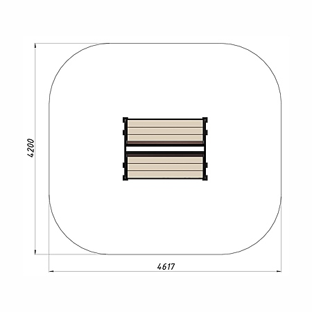Скамья уличная из ДПК фото 3