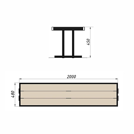 Скамья уличная из ДПК фото 2
