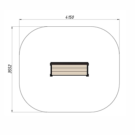 Скамья уличная из ДПК фото 3