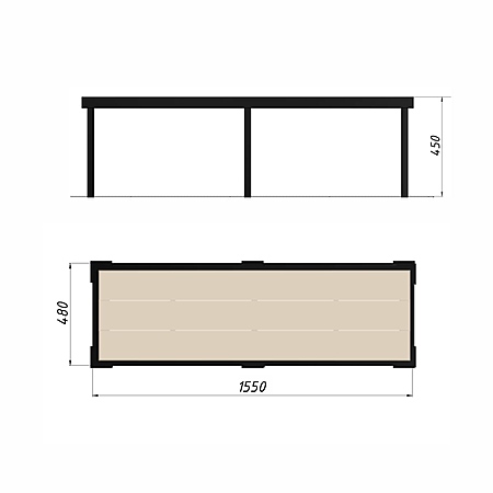 Скамья уличная из ДПК фото 2