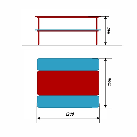 Столик со скамьями 1  фото 2