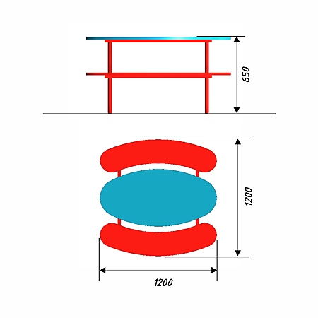 Столик со скамьями 2  фото 2