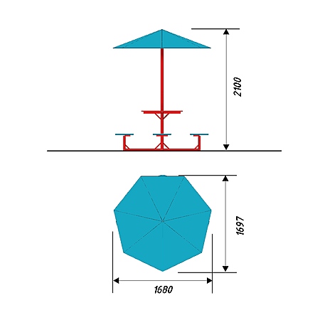 Столик со скамьями 4  фото 2