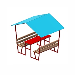 Столик со скамьями 11 
