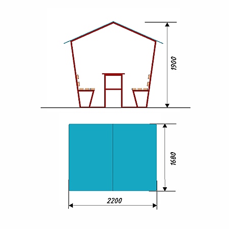 Столик со скамьями 11  фото 2