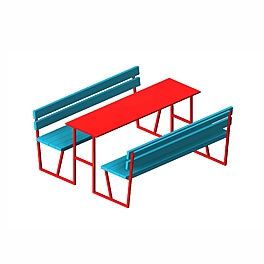 Столик со скамейками 7 