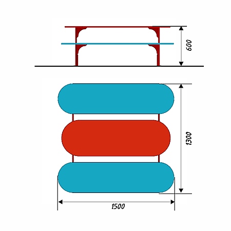 Столик со скамейками 9 фанера  фото 2