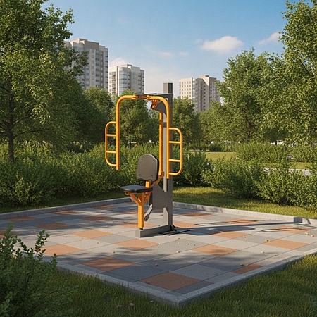 Тренажер уличный развод 1 ЗК. Стойка тр.кв. 100*100*4 фото 4